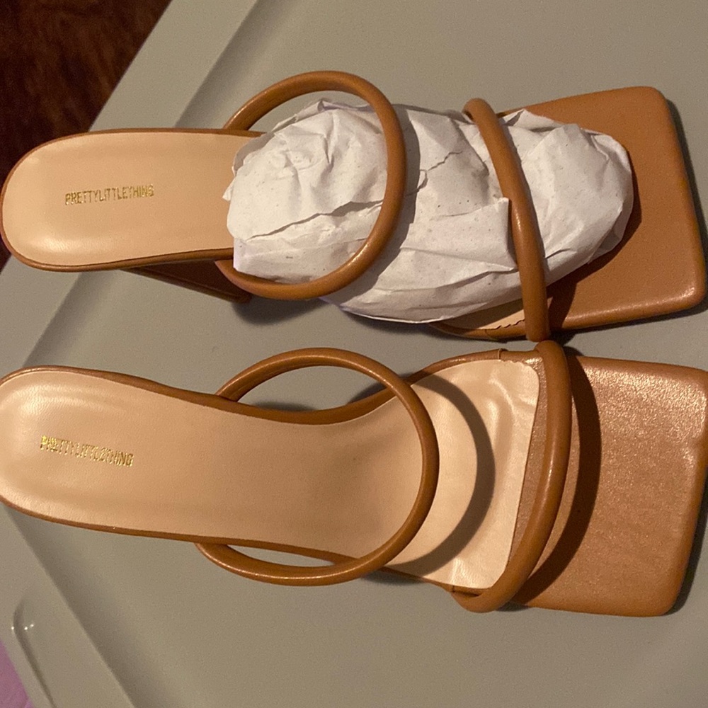 Pretty Little Thing Brown Heels